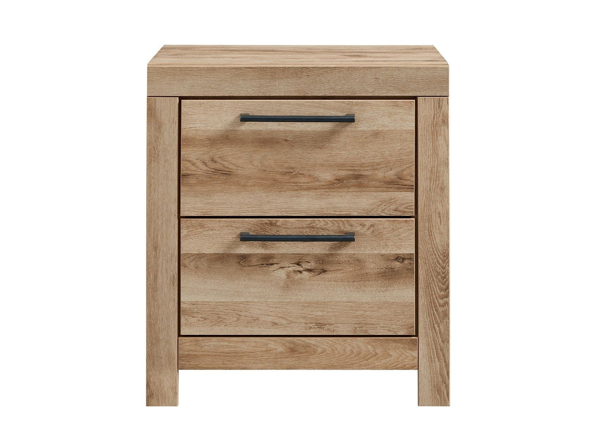 Hyanna - Two Drawer Night Stand - Tan Brown