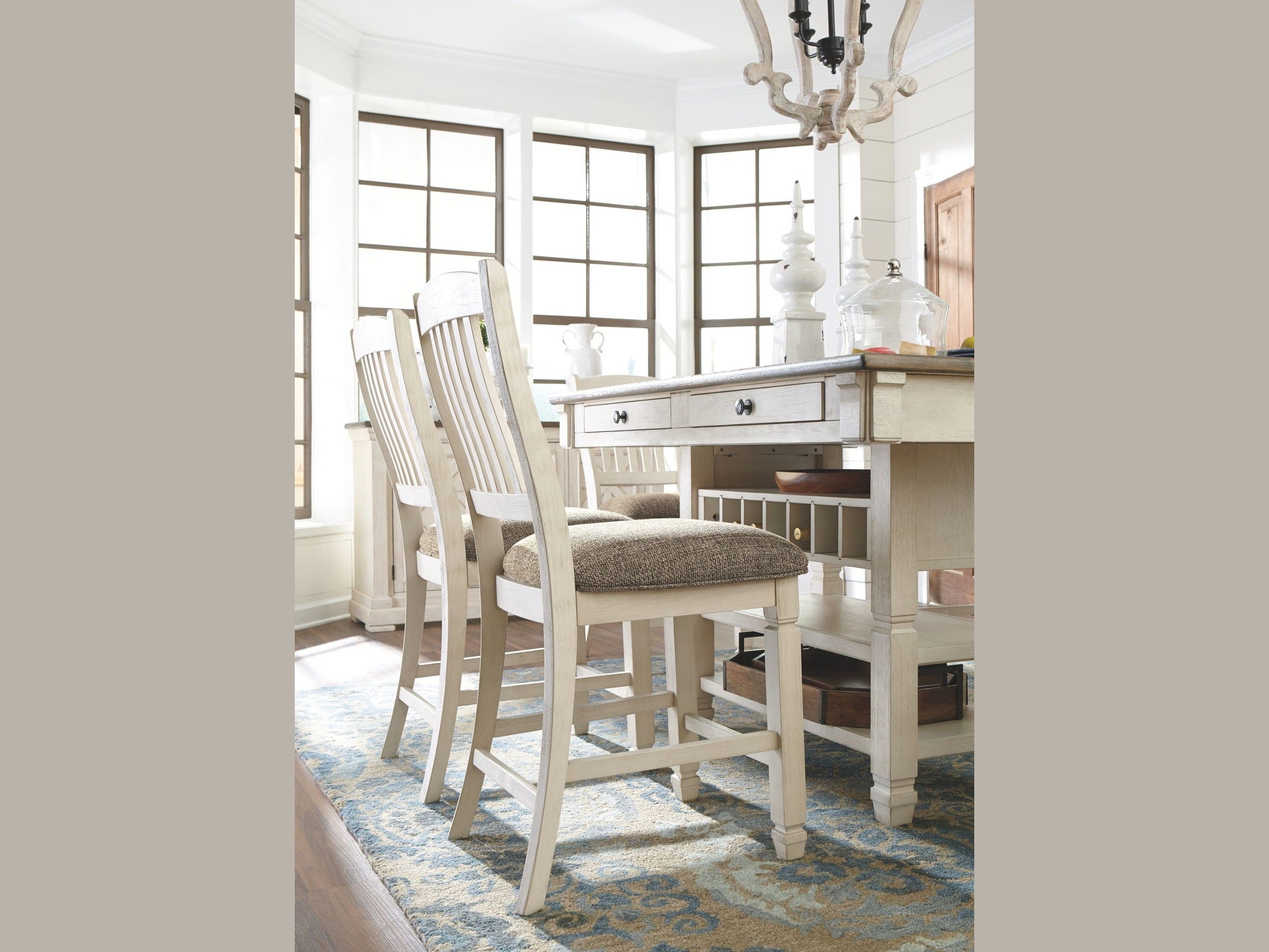 Bolanburg - Rectangular Counter Table Set