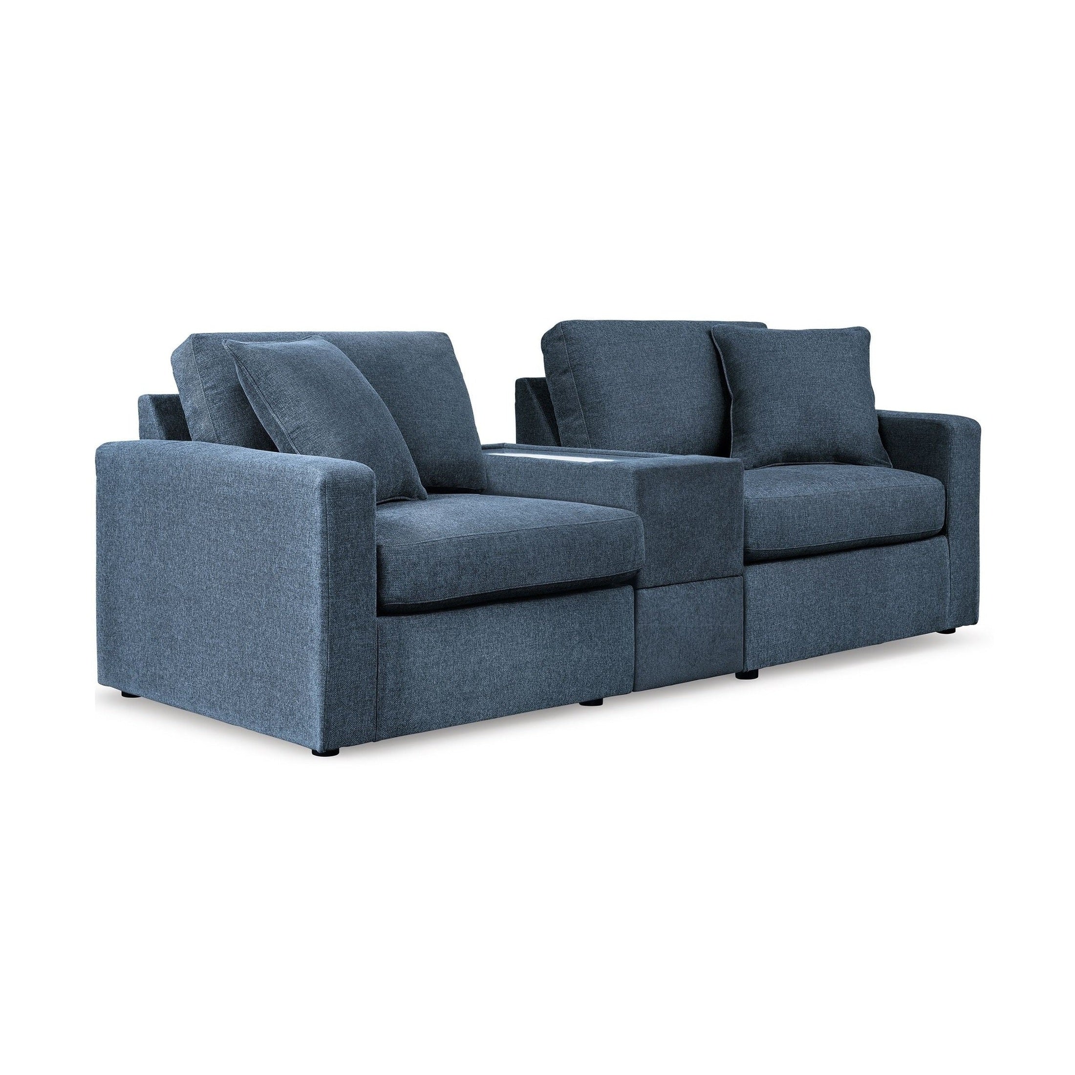 Modmax - 3-Piece Sectional Sofa With Storage Console - Fabric - Ink