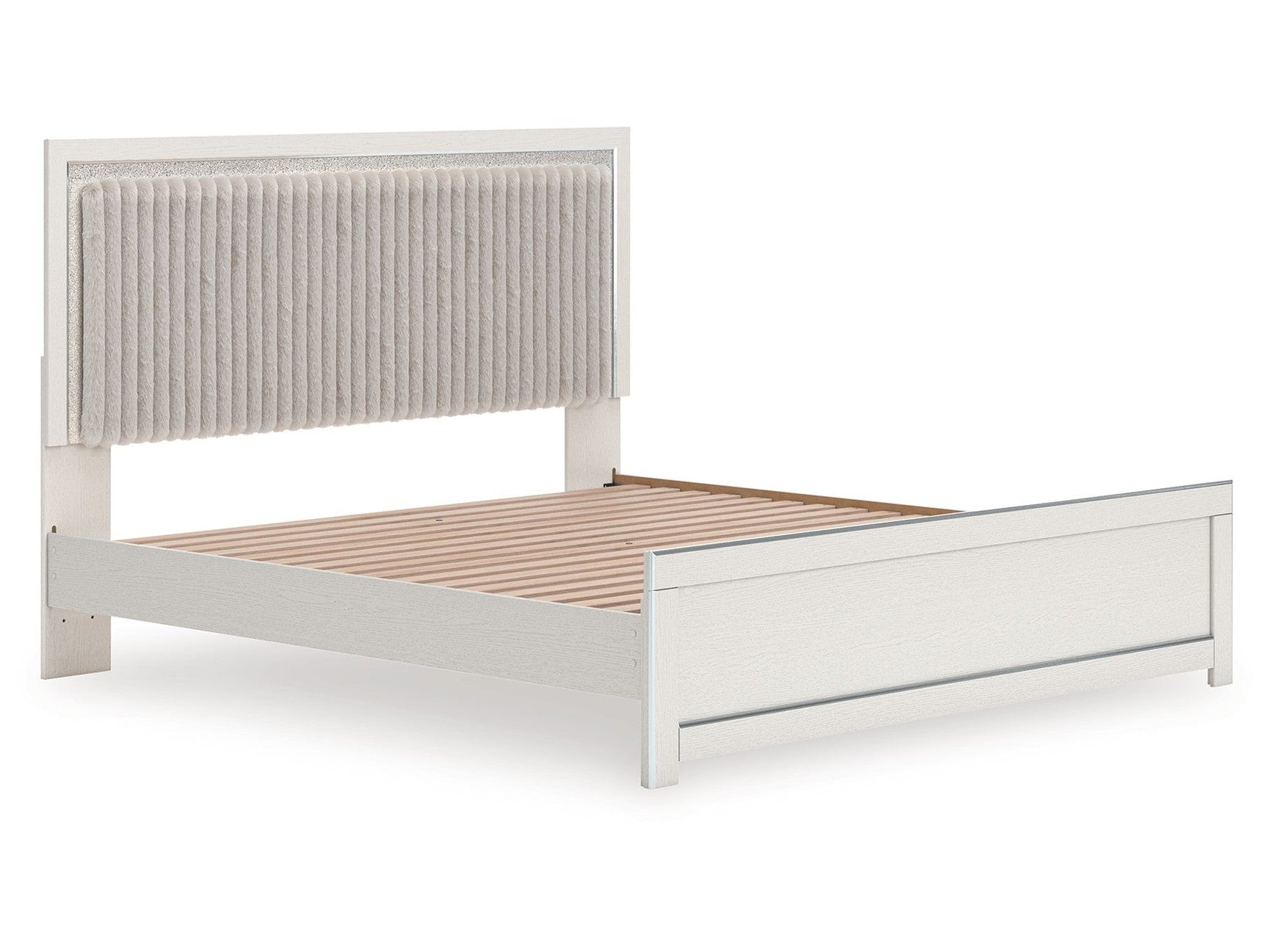 Birmonton - Upholstered Panel Bed With Roll Slats