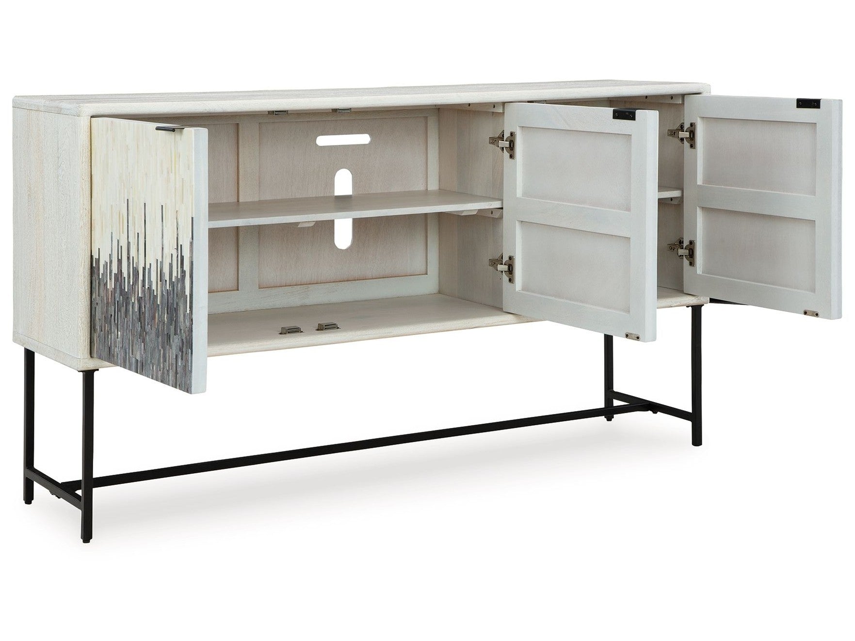 Freyton - Accent Cabinet - White / Gray
