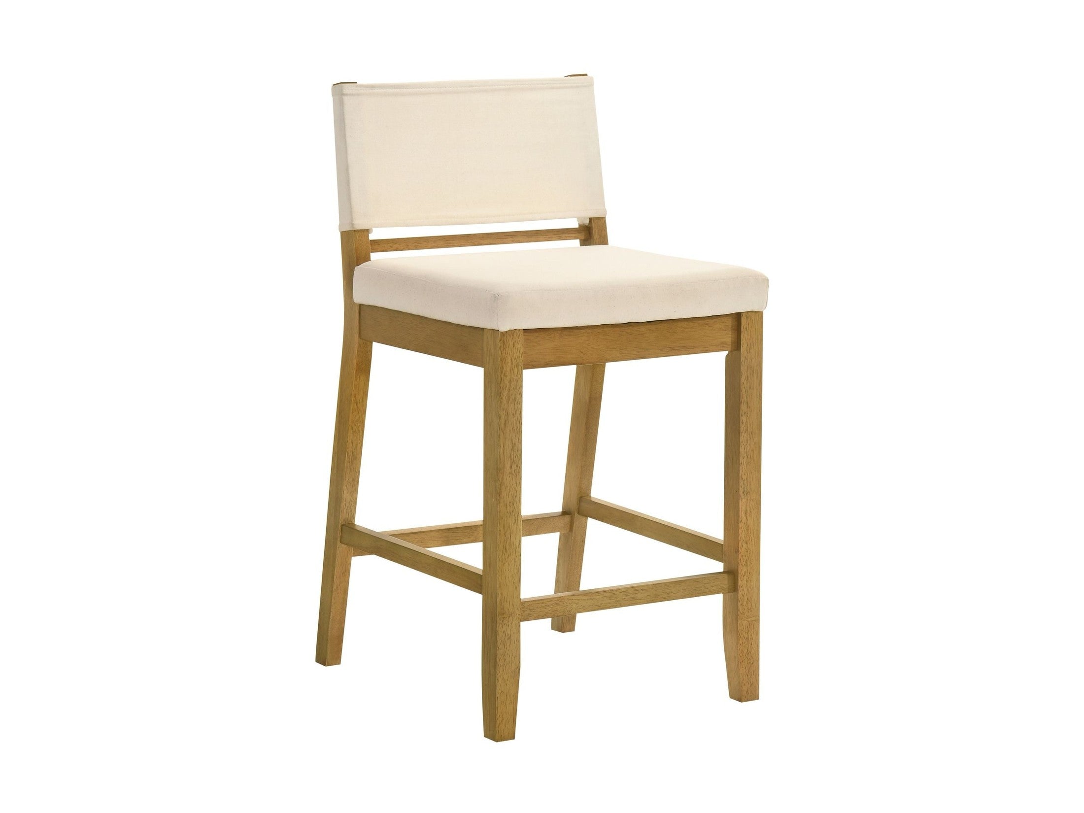 Yaneli - Contemporary Natural Wood Counter Height Kitchen Bar Stool
