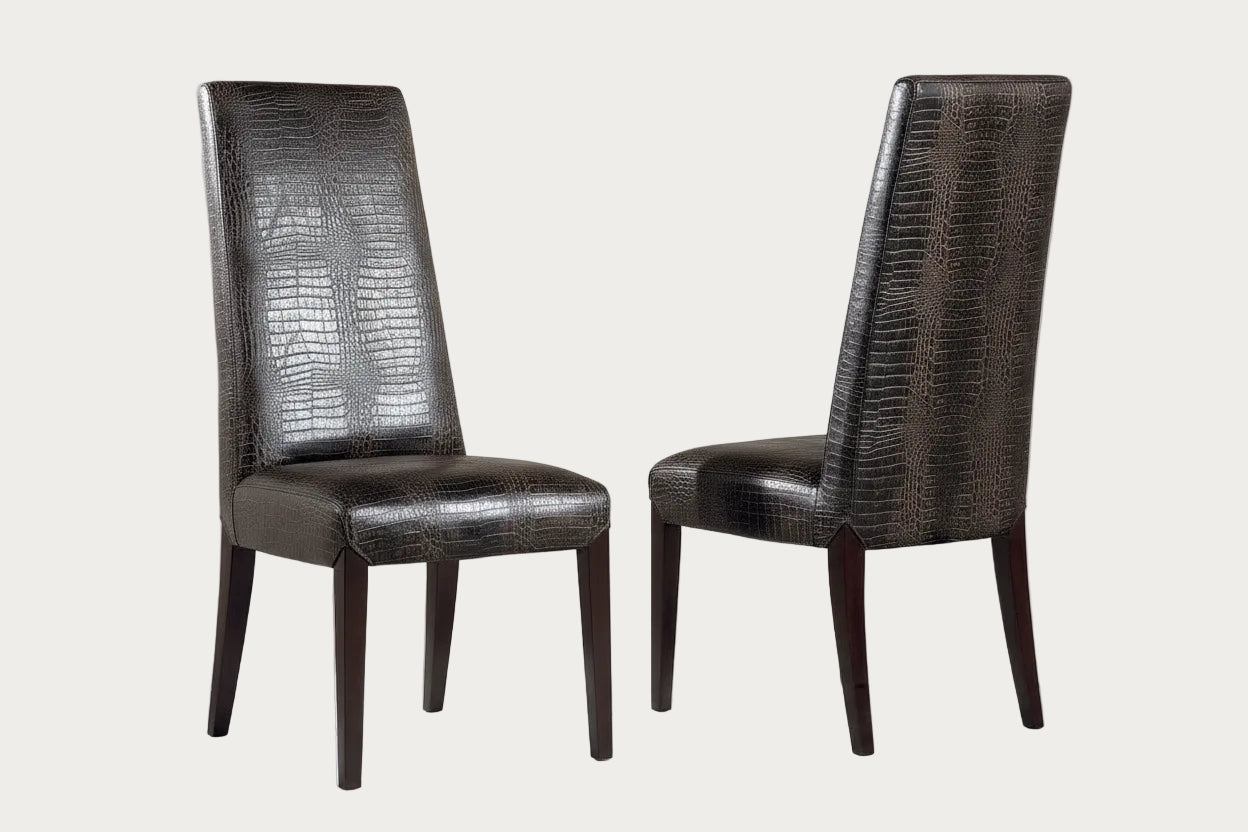 The Juliette brown chairs with textured