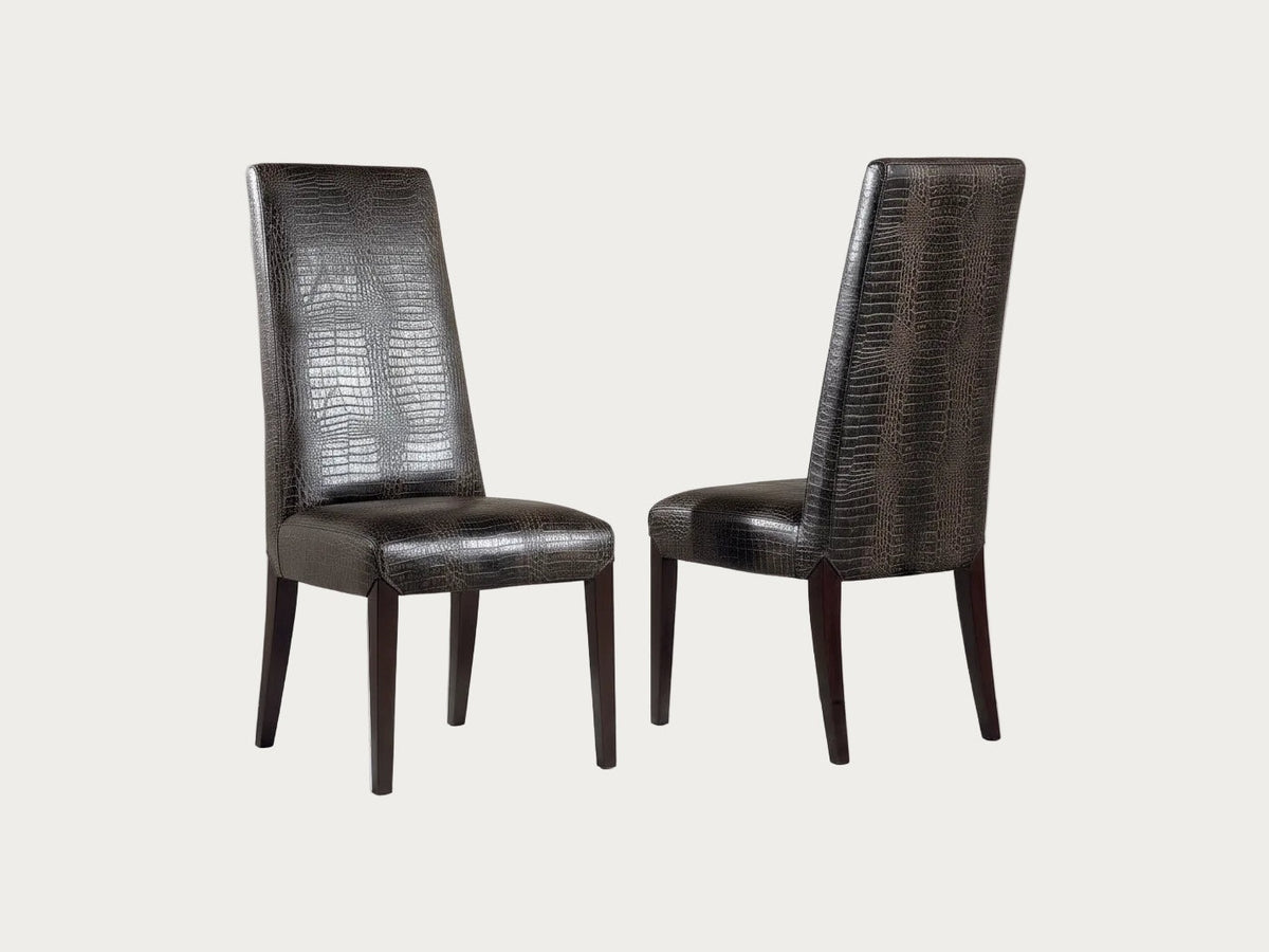 The Juliette brown chairs with textured