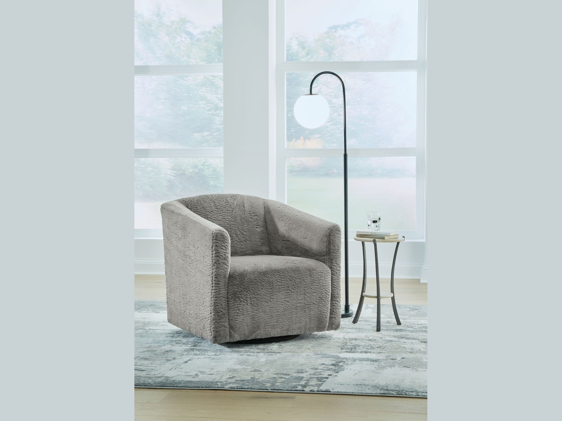 Bramner - Swivel Accent Chair - Charcoal