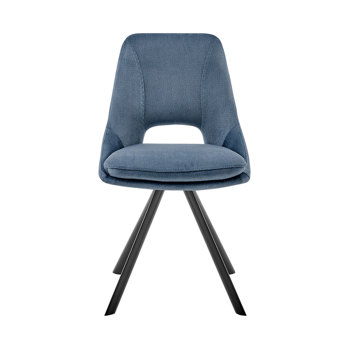 Lexi - Dining Room Accent Chair (Set of 4) - Blue Velvet / Black