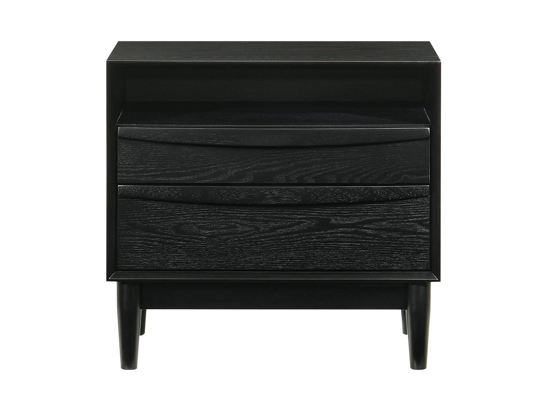 Artemio - 2 Drawer Wooden Nightstand With Shelf