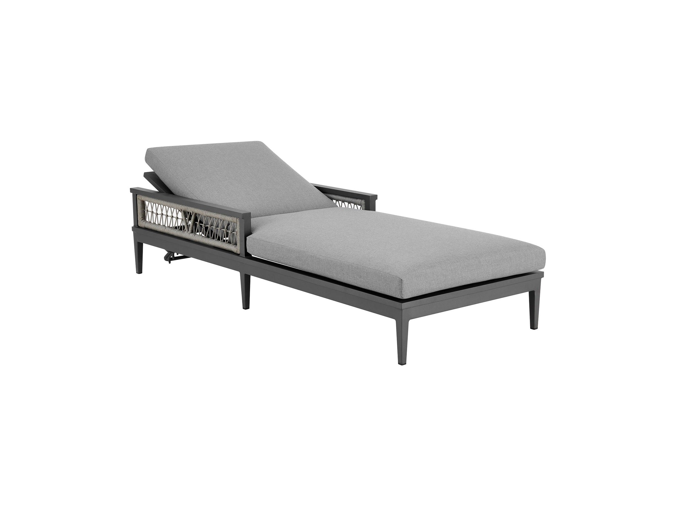 Zella - Outdoor Patio Chaise Lounge Chair - Gray / Earl Gray