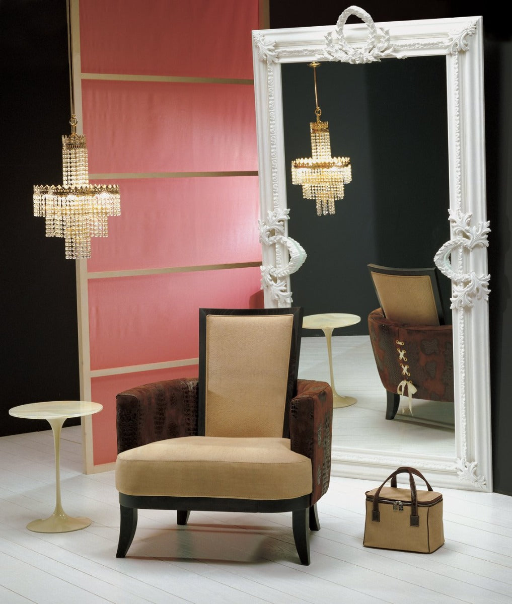 Stone International Ribbon Modern Leather Accent Chair