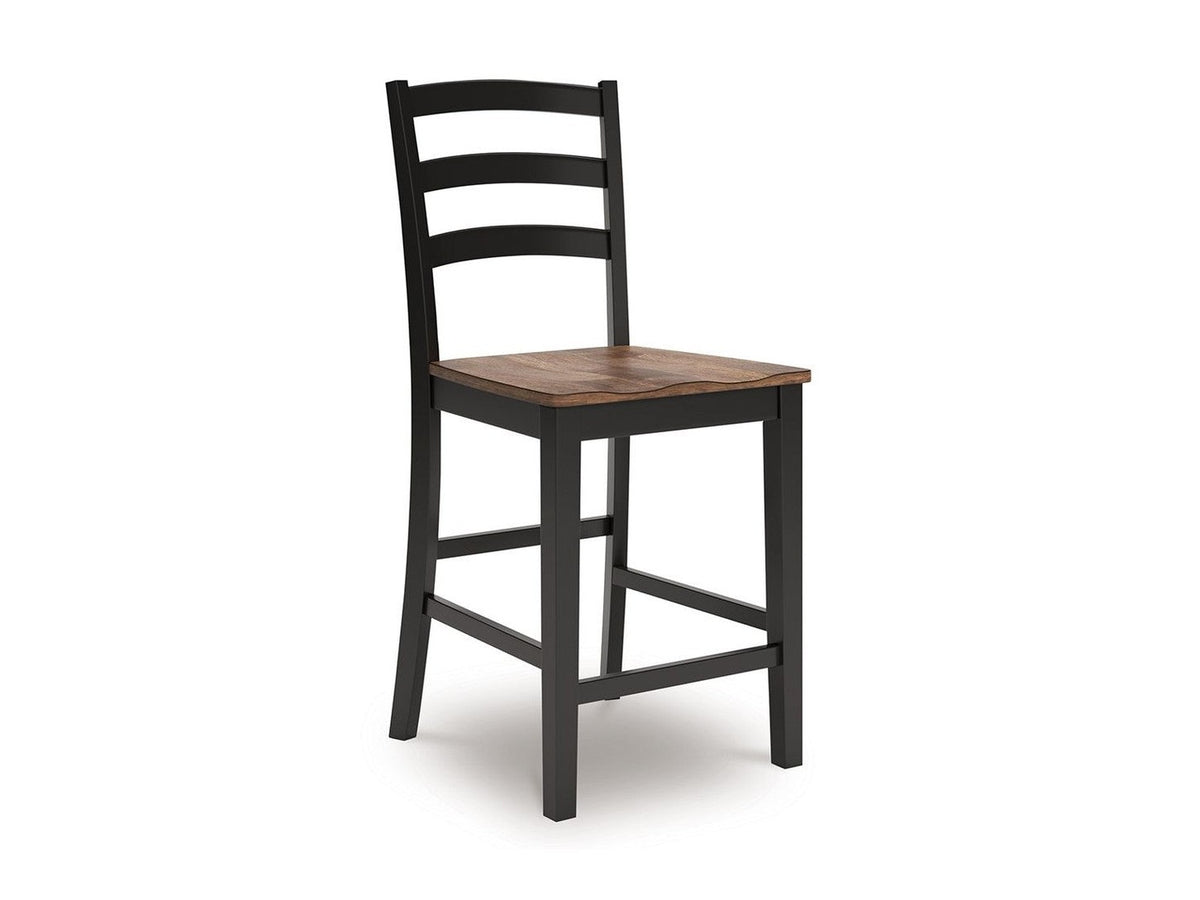 Wildenauer - Barstool (Set of 2) - Brown / Black