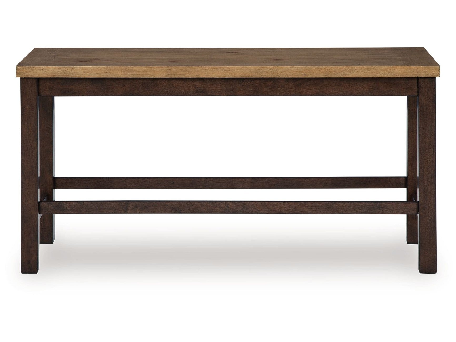 Anixburg - Double Counter Height Bench - Light Brown / Dark Brown