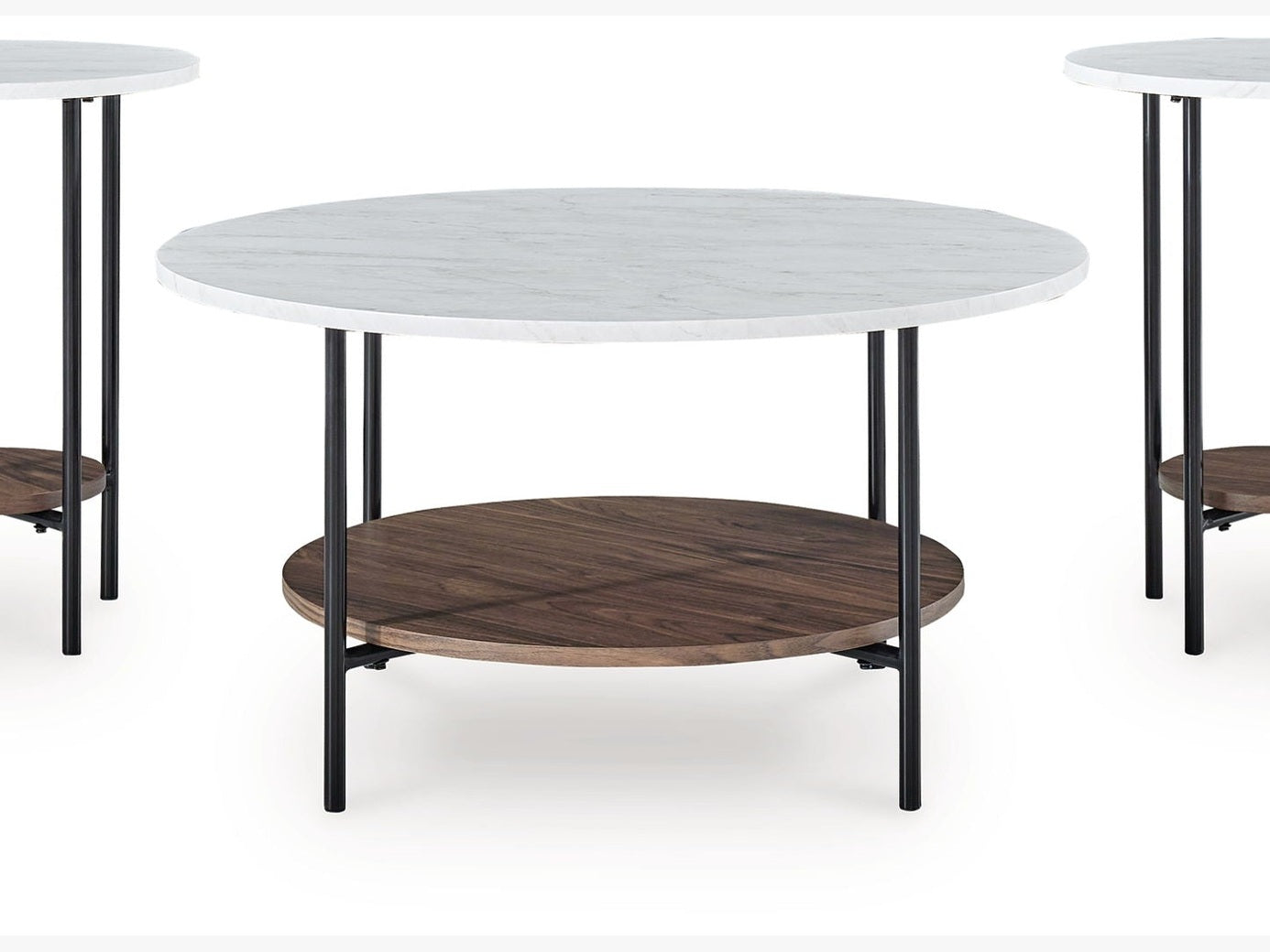 Wrenwich - Occasional Table Set (Set of 3) - Brown / Black / White