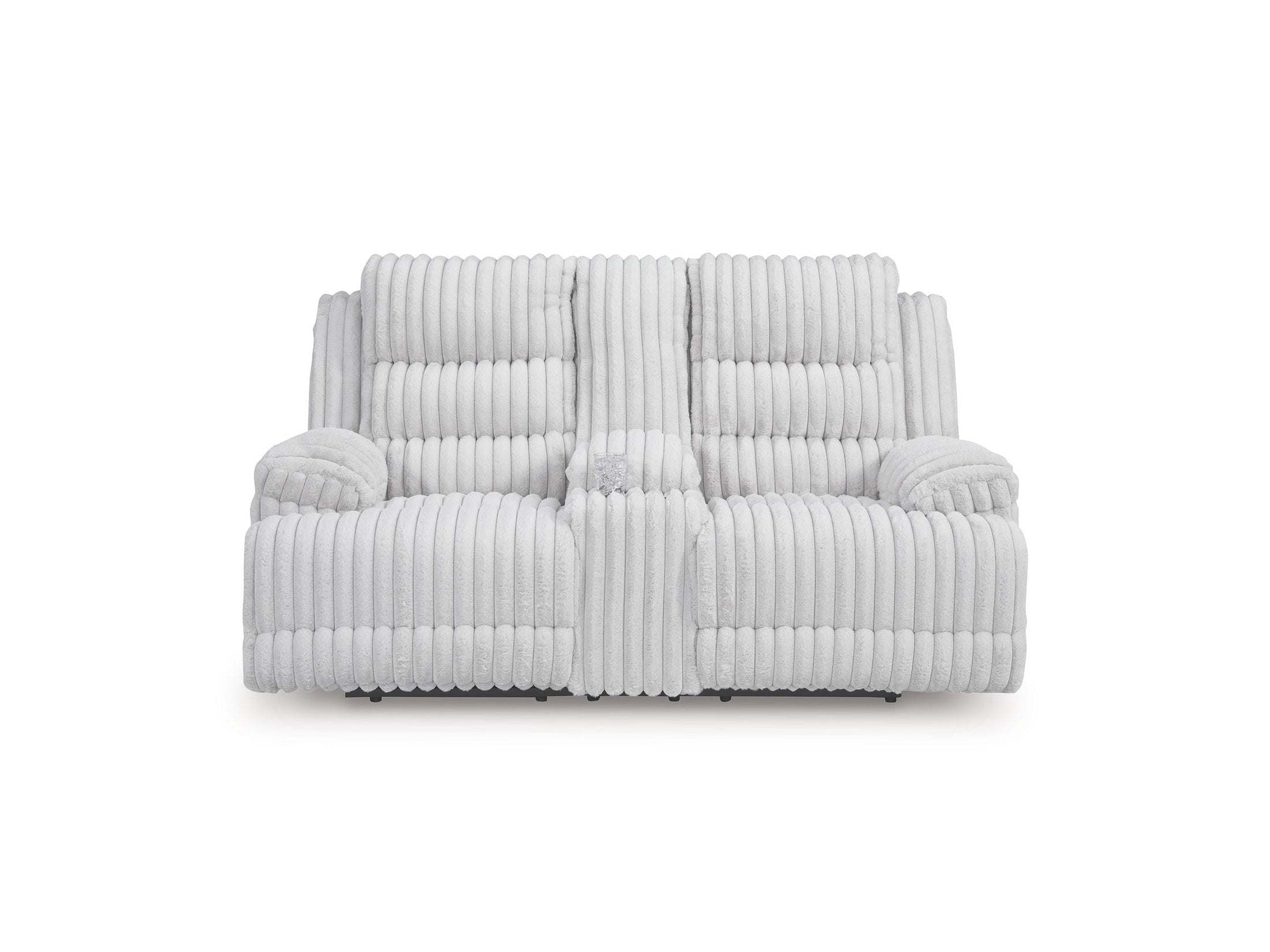Rhines Falls - Double Reclining Power Loveseat With Console - Alloy