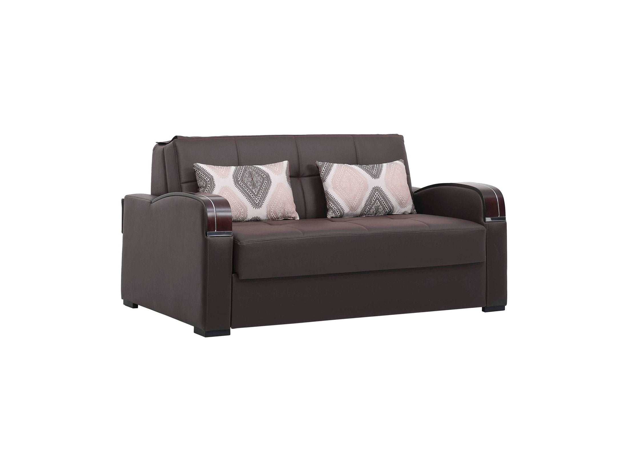 Ottomanson Sleep Plus - Upholstered Convertible Loveseat With Storage
