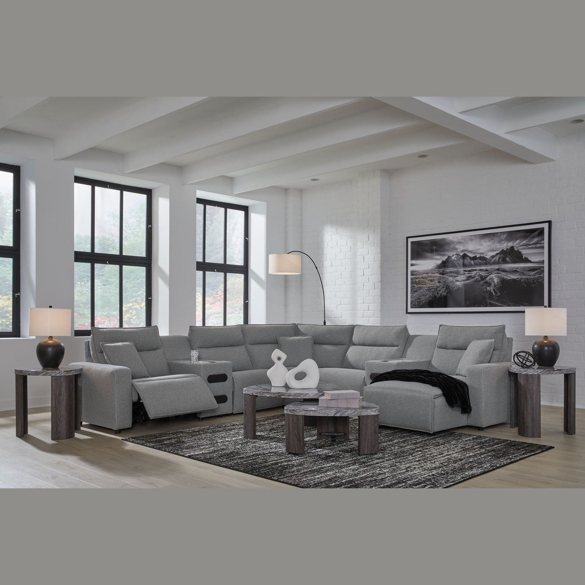 Modmax II - Reclining Sectional - Salt And Pepper