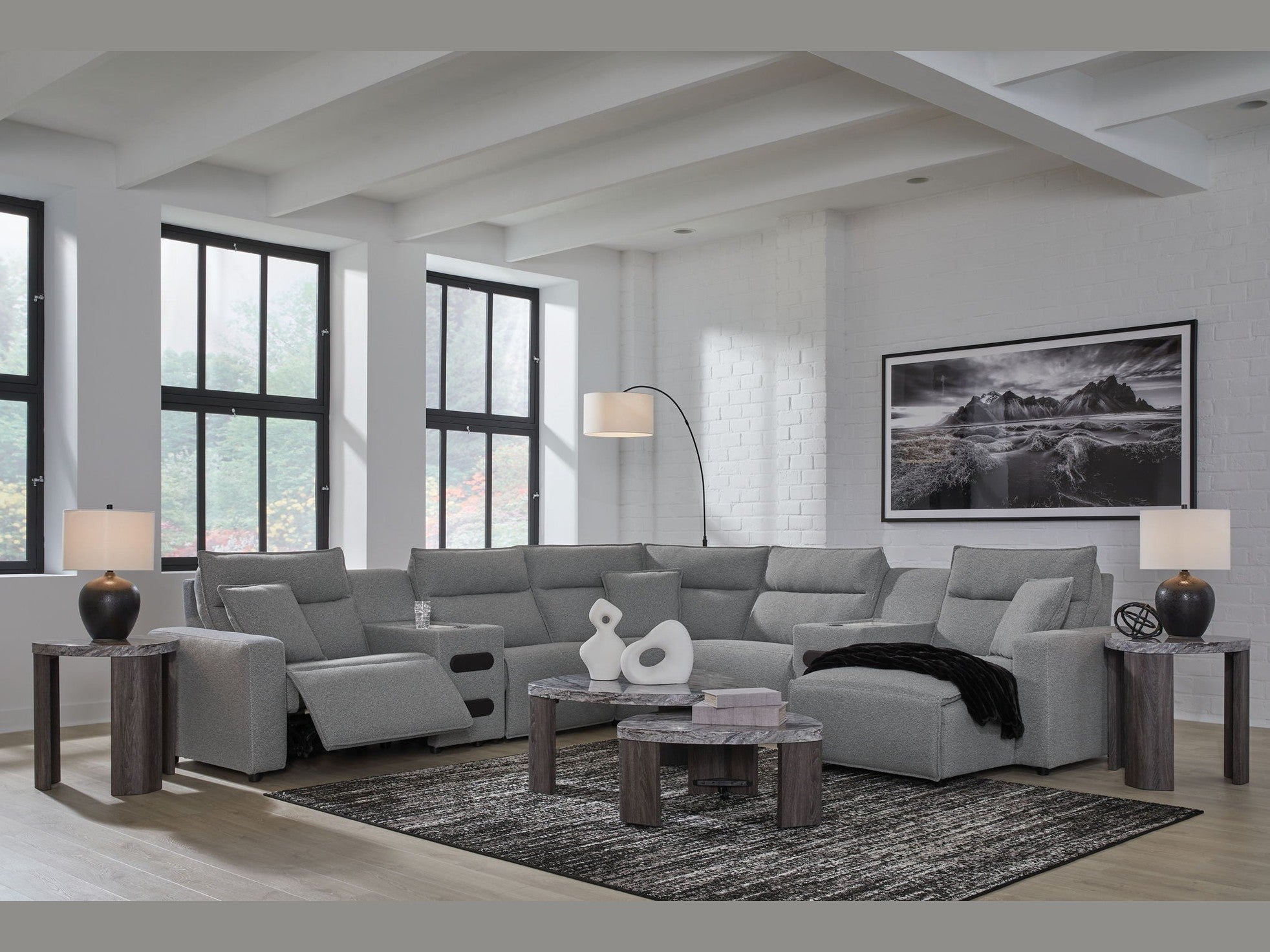 Modmax II - Reclining Sectional - Salt And Pepper