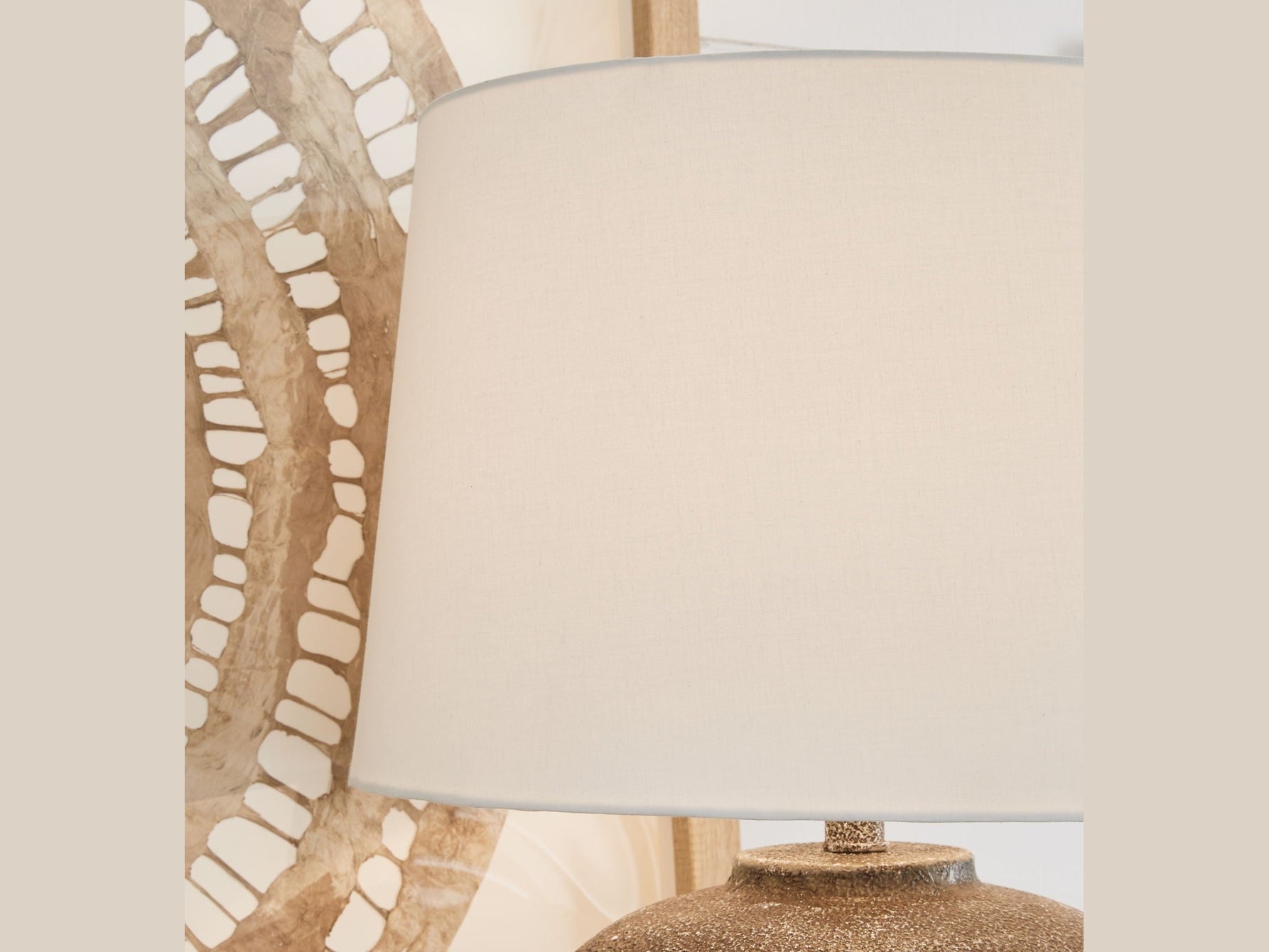 Neavesboro - Metal Table Lamp - Antique Brown / White