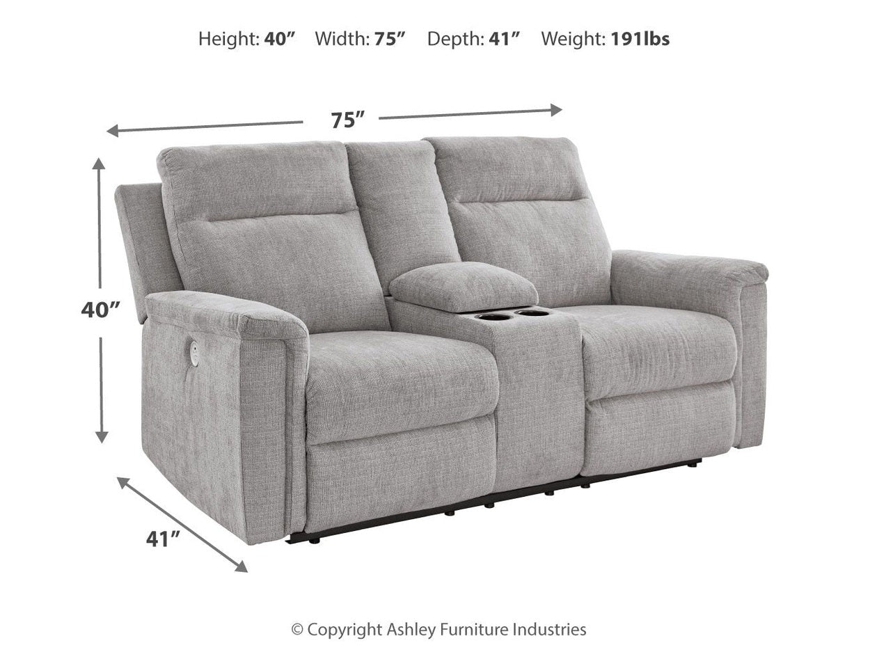 Barnsana - Dbl Power Reclining Loveseat With Console