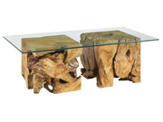 Hammary Hidden Treasures Square Root Table With Glass Top