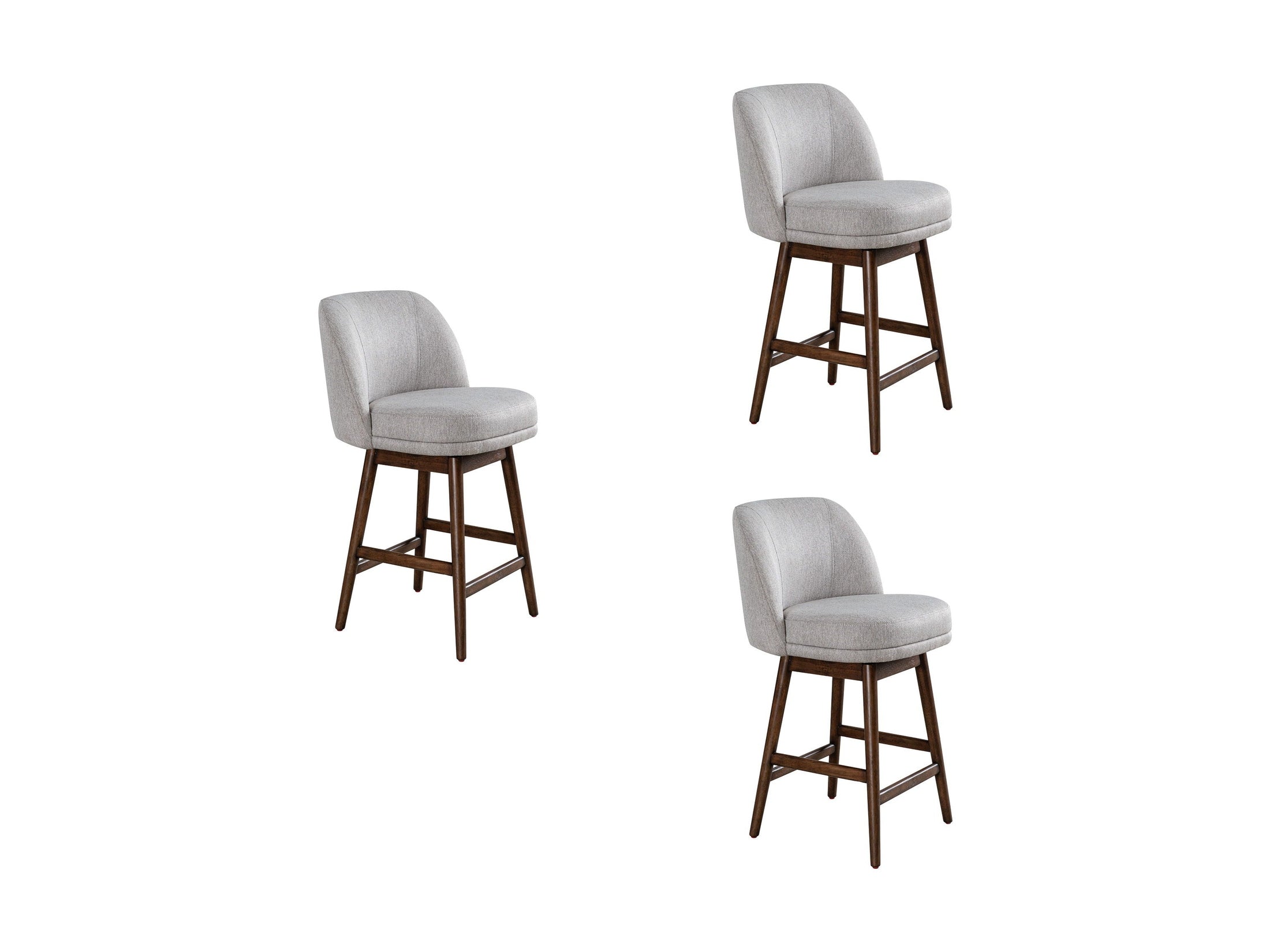 Sadie - Solid Wood Upholstered 26" Counter Height Swivel Barstool