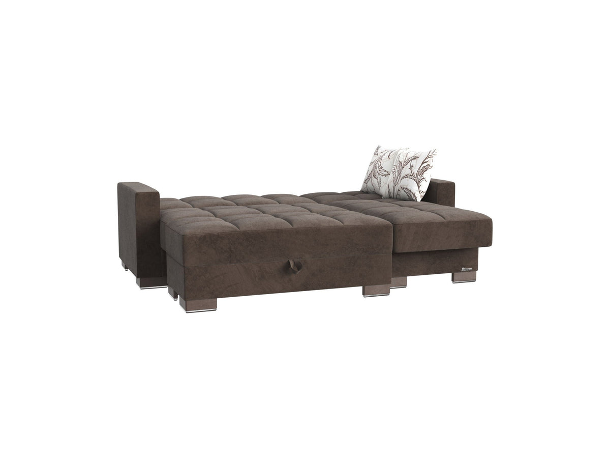 Ottomanson Armada - Upholstered Convertible Chaise Lounge With Storage - Microfiber