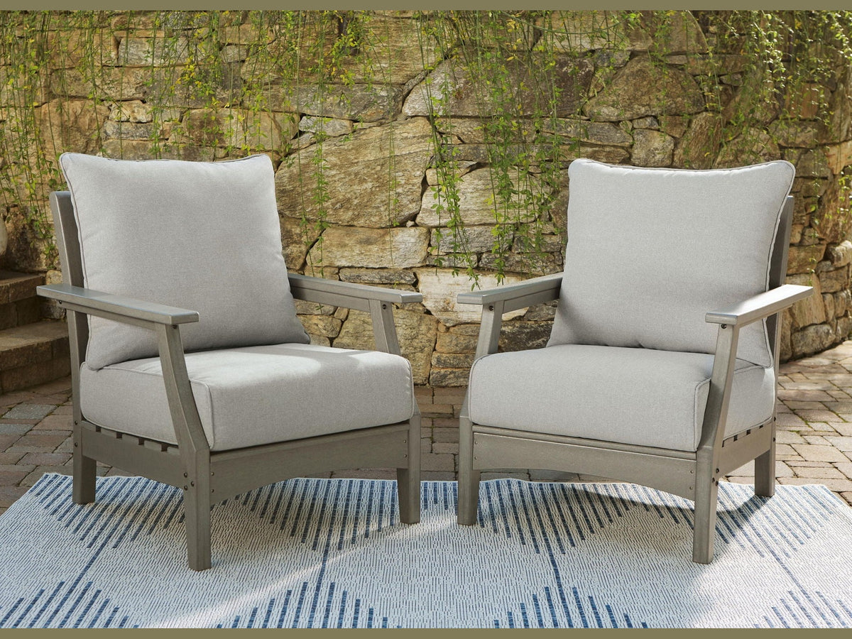 Visola - Lounge Chair With Cushion (Set of 2) - Gray