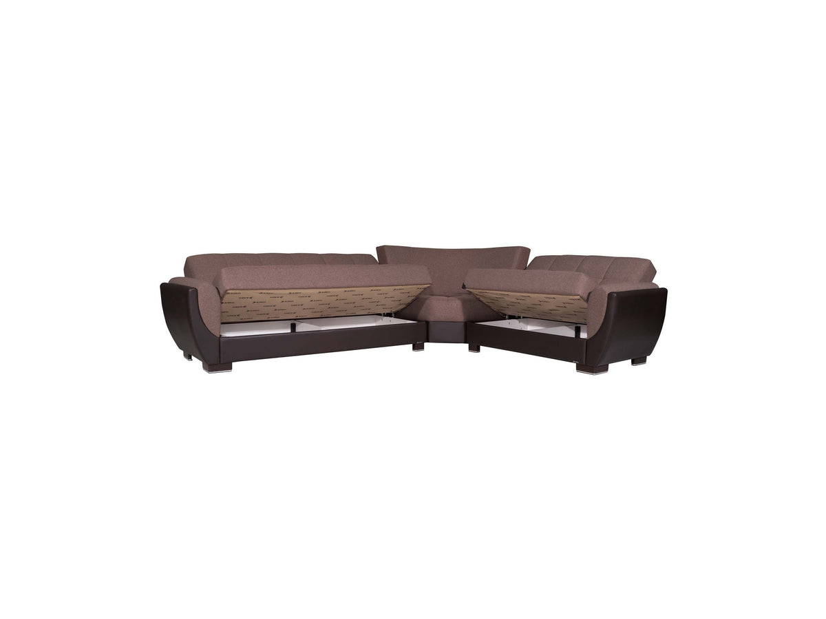 Ottomanson Armada Air - Upholstered Convertible Sectional With Storage - Polyester