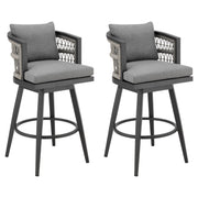 Zella - Outdoor Patio Swivel Counter Stool Set