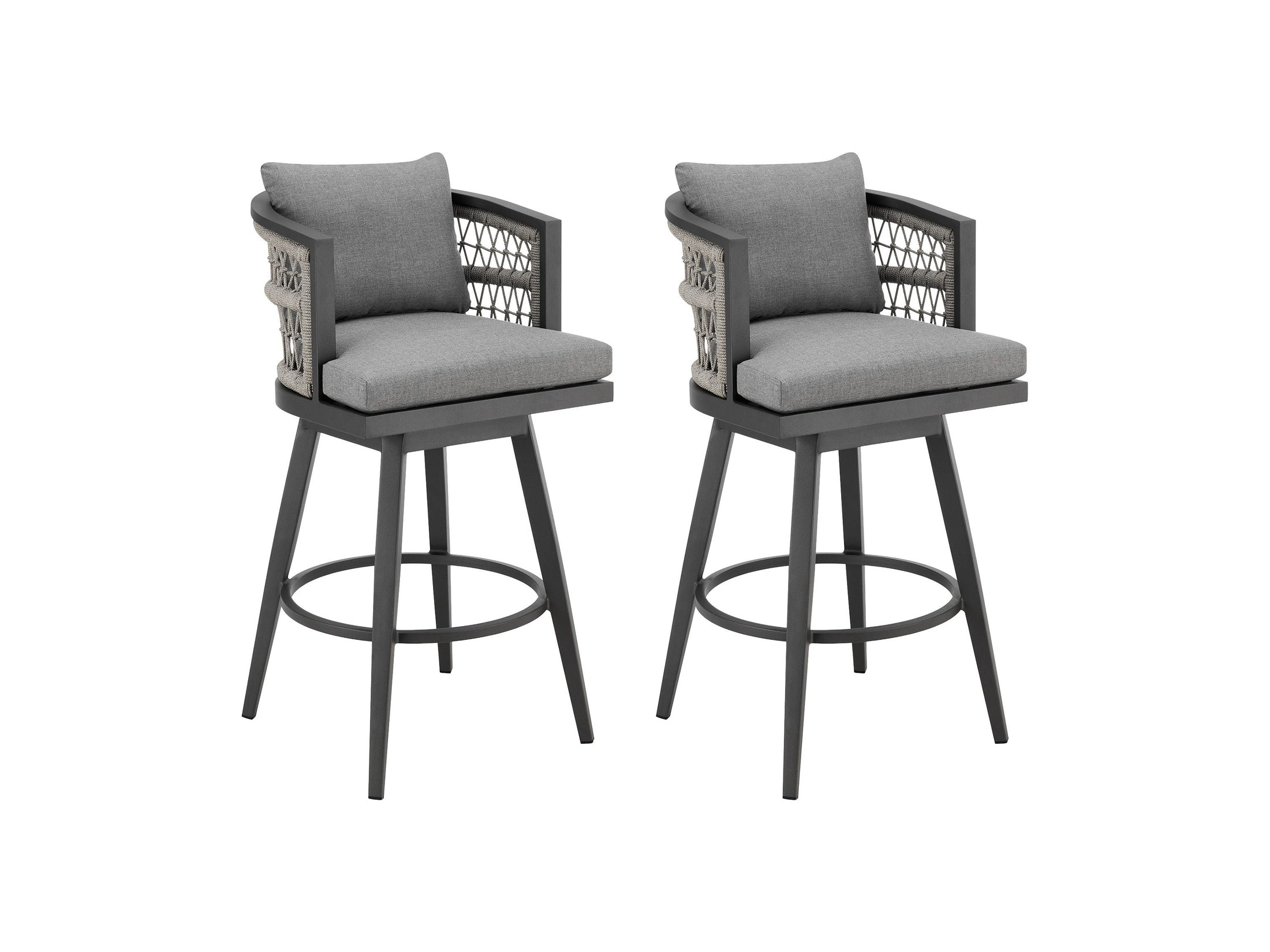 Zella - Outdoor Patio Swivel Counter Stool Set