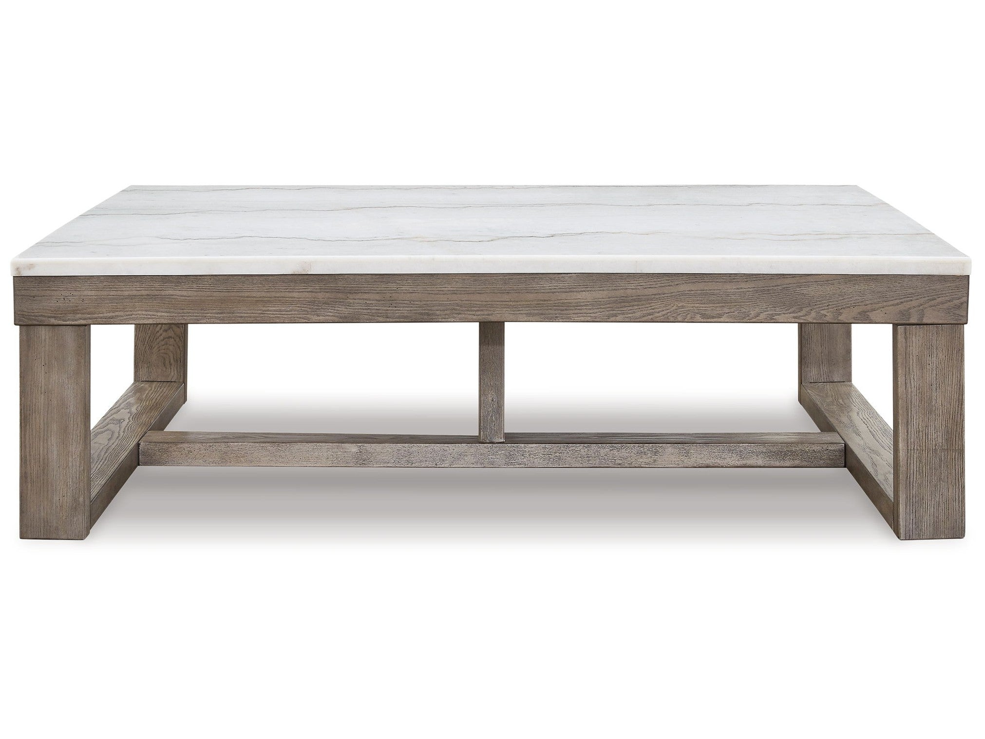 Loyaska - Rectangular Cocktail Table - Brown / Ivory