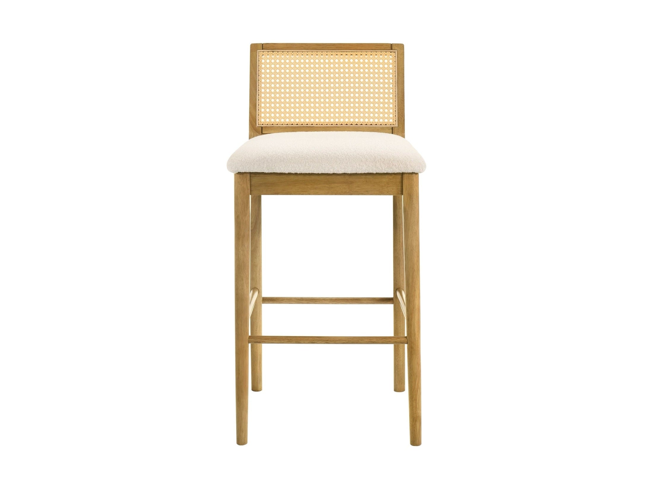 Tobias - Coastal Modern Wood Bar Height Kitchen Bar Stool