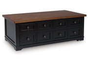Wildenauer - Lift Top Cocktail Table - Brown / Black