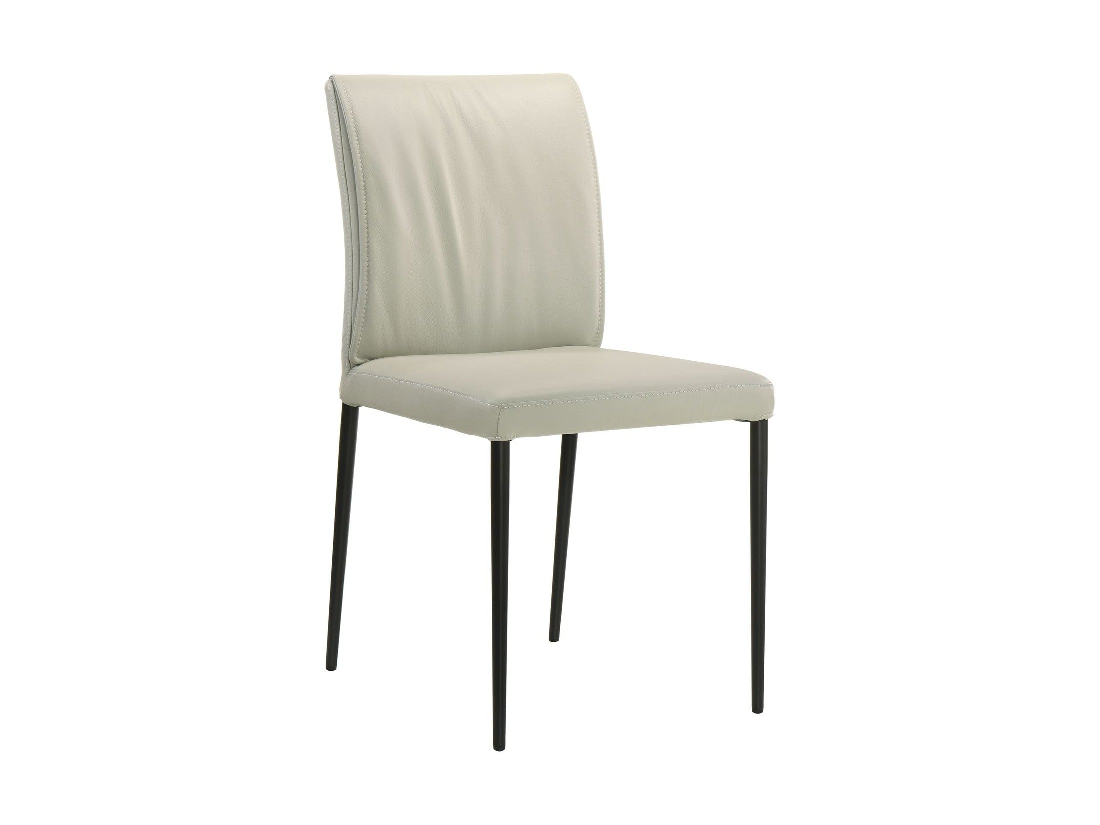 Meriam - Full Back Top Grain Leather Upholstered Metal Dining Chairs (Set of 2)