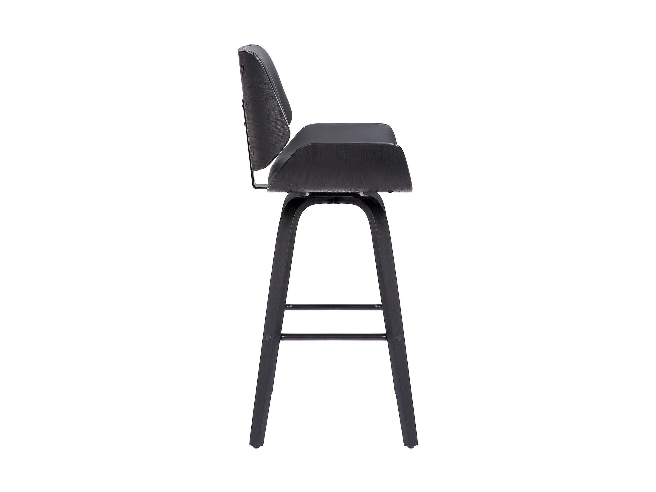 Tyler - 30" Bar Height Swivel Bar Stool With Black Frame