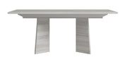 Mia - Dining Table - White / Gray / Silver
