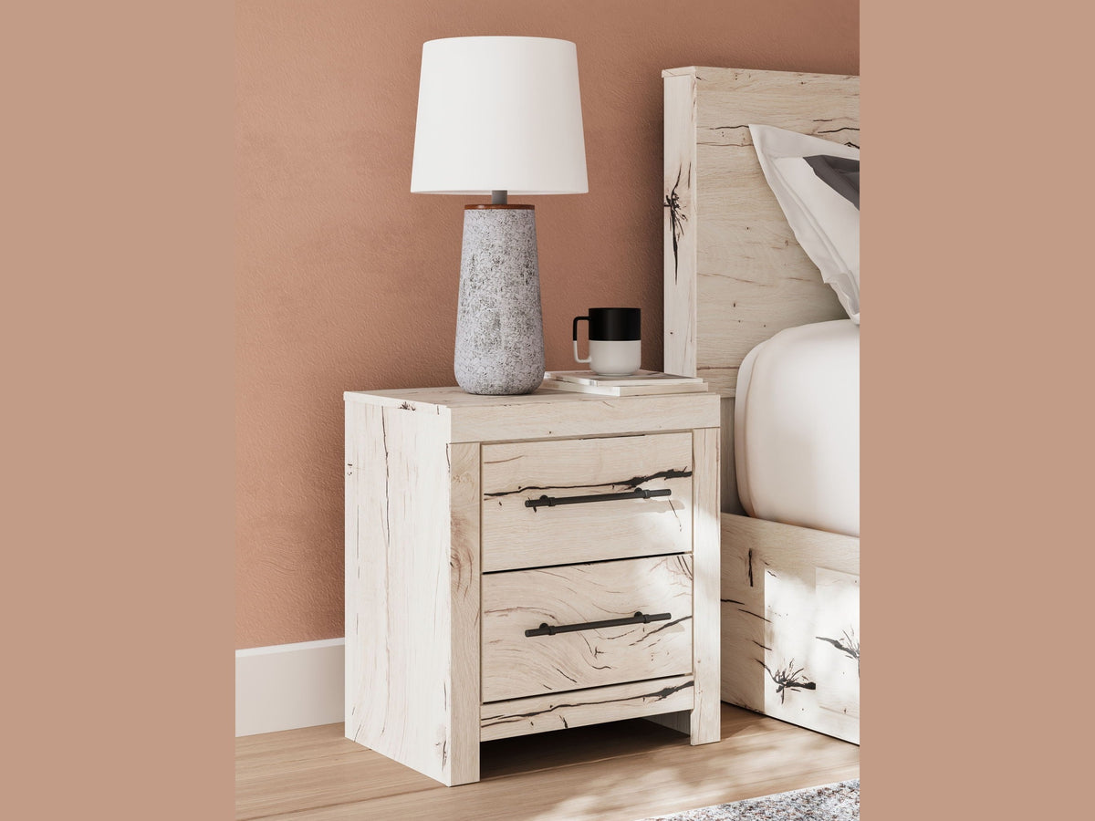 Lawroy - Two Drawer Night Stand - Light Natural