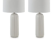 Clarkland - Ceramic Table Lamp (Set of 2) - White