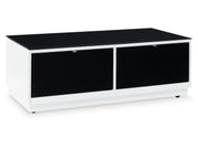 Gardoni - Rectangular Cocktail Table - White / Black