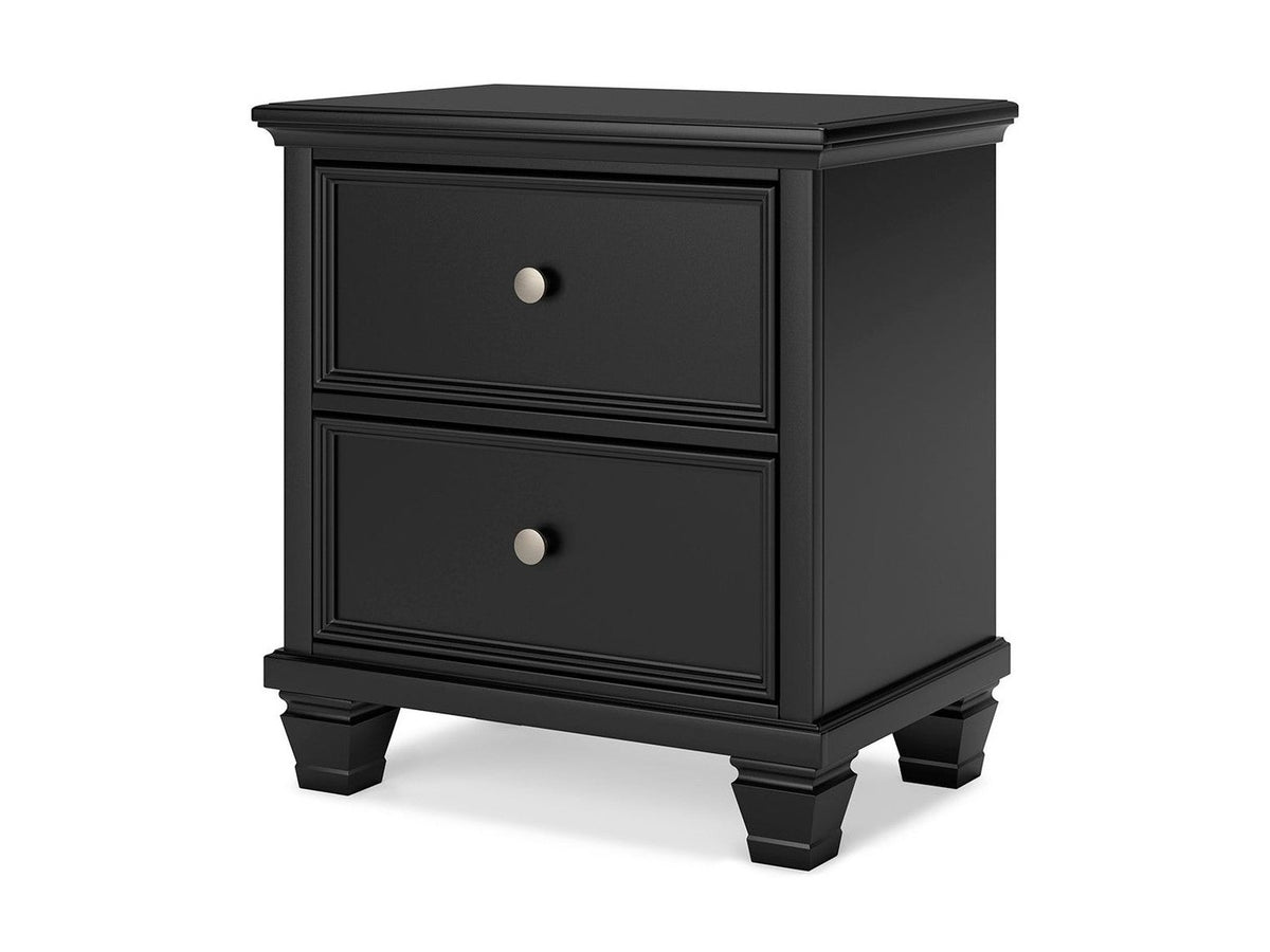 Lanolee - Two Drawer Nightstand - Black