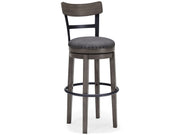 Caitbrook - Tall UPH Swivel Barstool - Gray