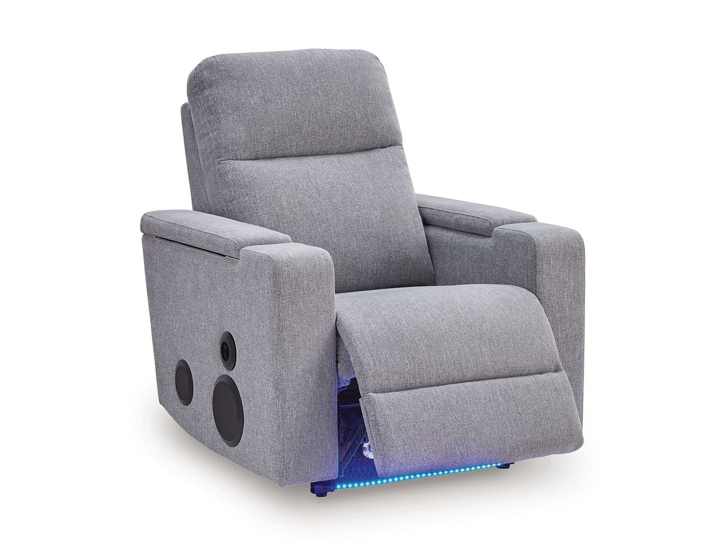 Pineland - Glider Power Recliner With Audio System - Pewter