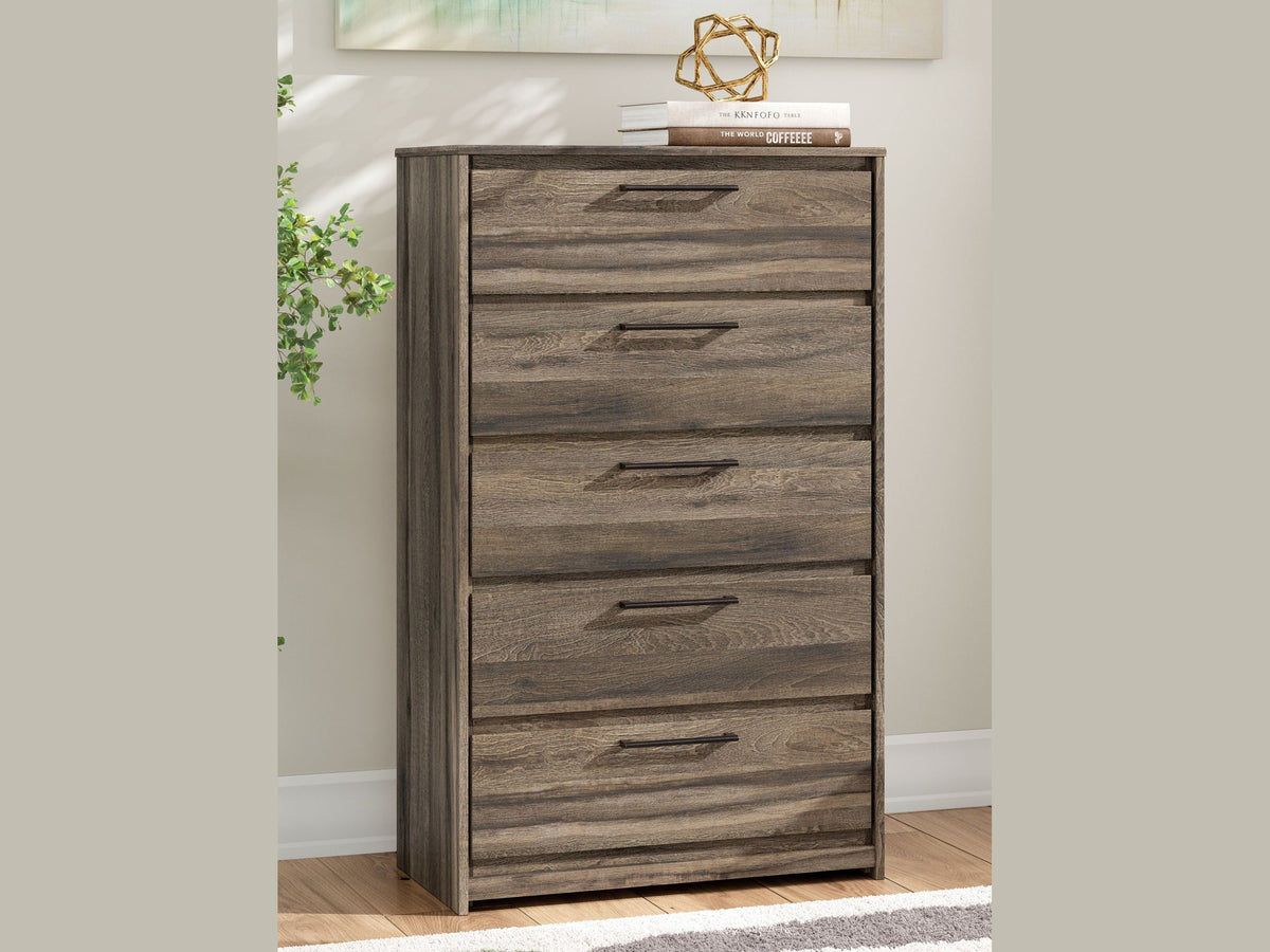 Elbrim - Five Drawer Chest - Brown