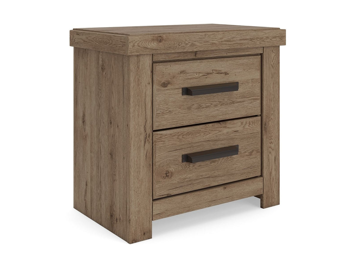 Oliandon - Two Drawer Night Stand - Light Brown