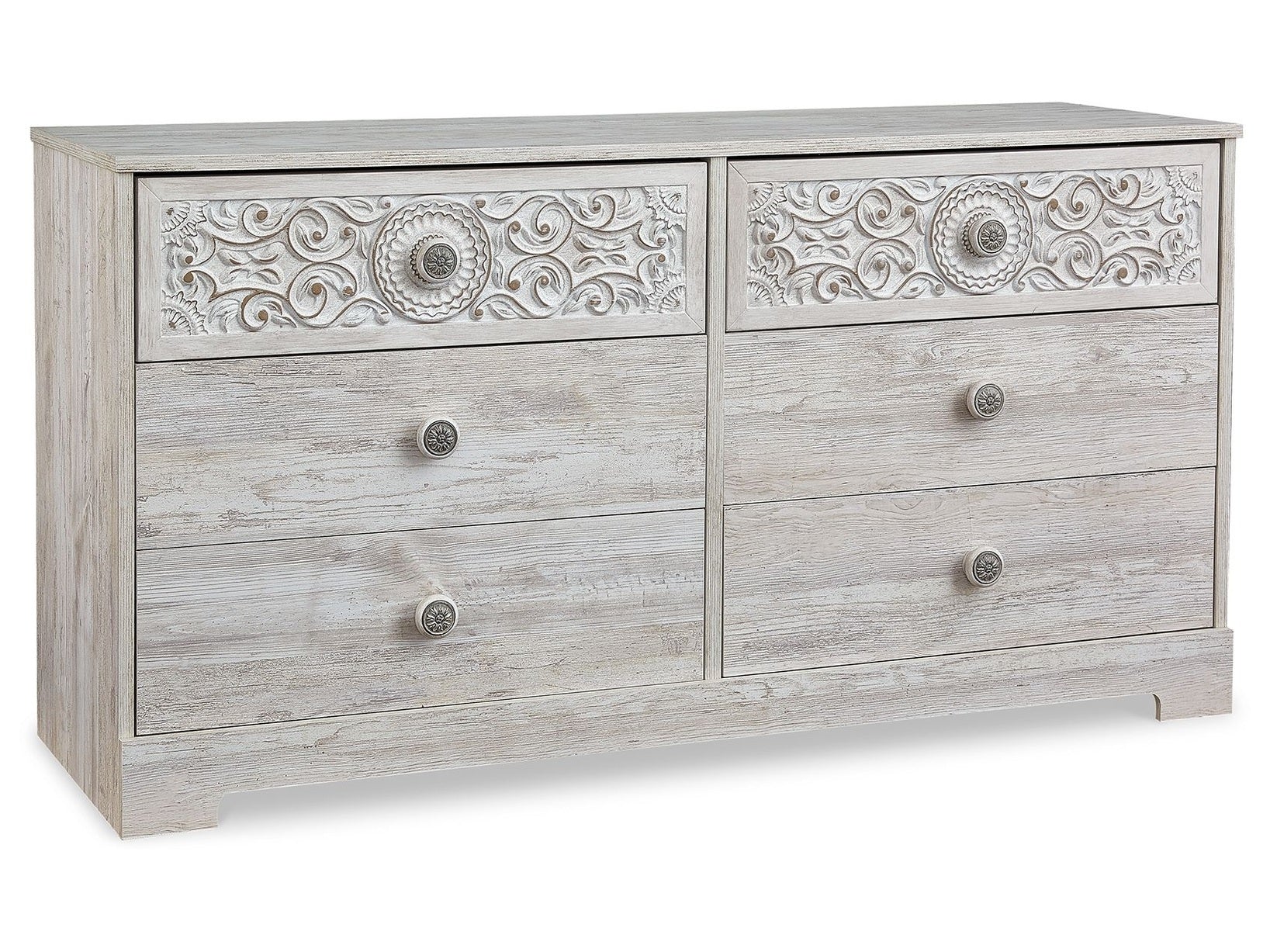 Paxberry - Six Drawer Dresser - Weatherworn - Whitewash