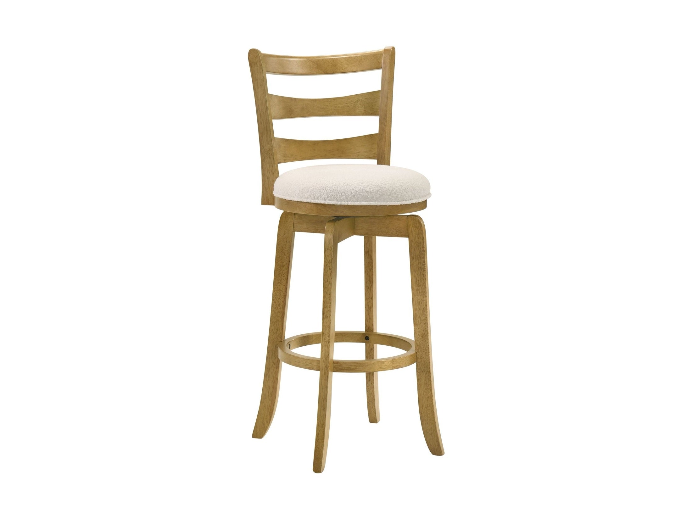 Melindra - Modern Farmhouse Swivel Wood Bar Height Kitchen Bar Stool