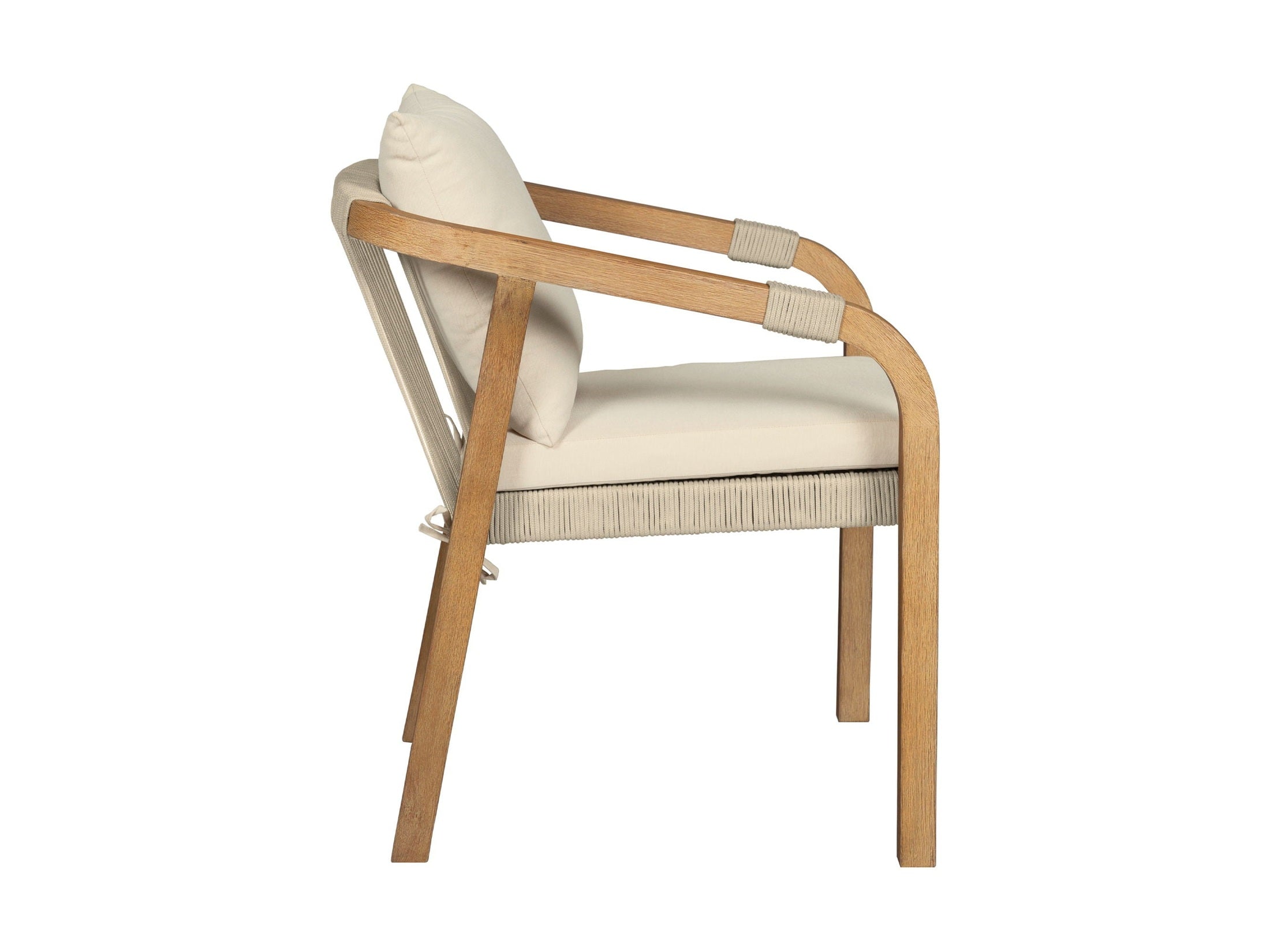 Cypress - Outdoor Patio Dining Chair (Set of 2) - Blonde Eucalyptus / Ivory