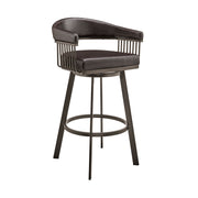 Bronson - Swivel Bar Stool - Java Brown Finish