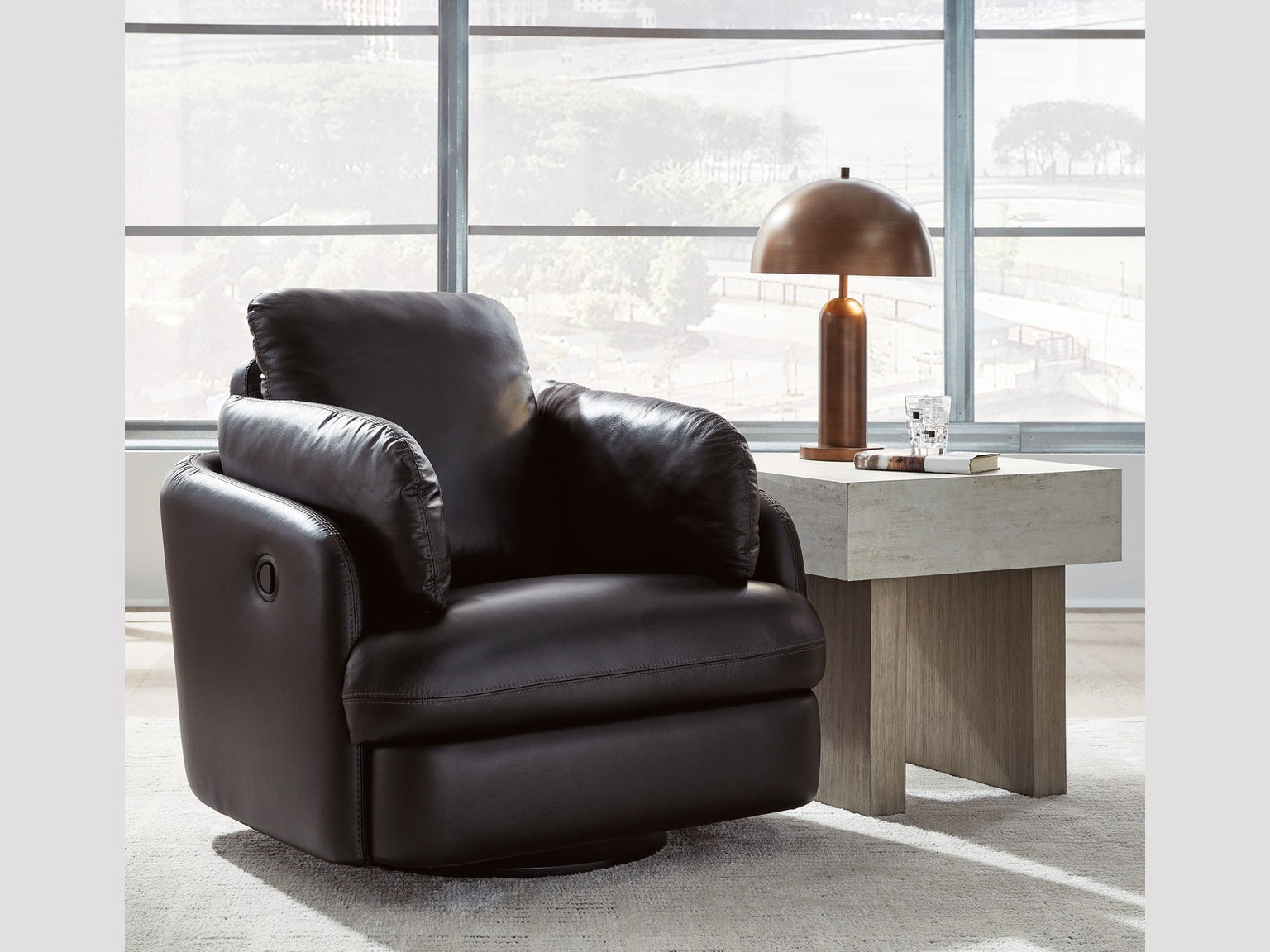 Modmax II - Swivel Glider Recliner - Black
