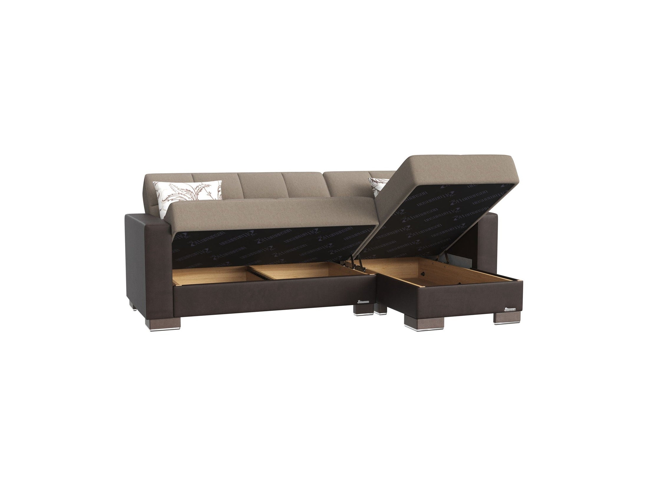 Ottomanson Armada - Upholstered Convertible Chaise Lounge With Storage - Chenille