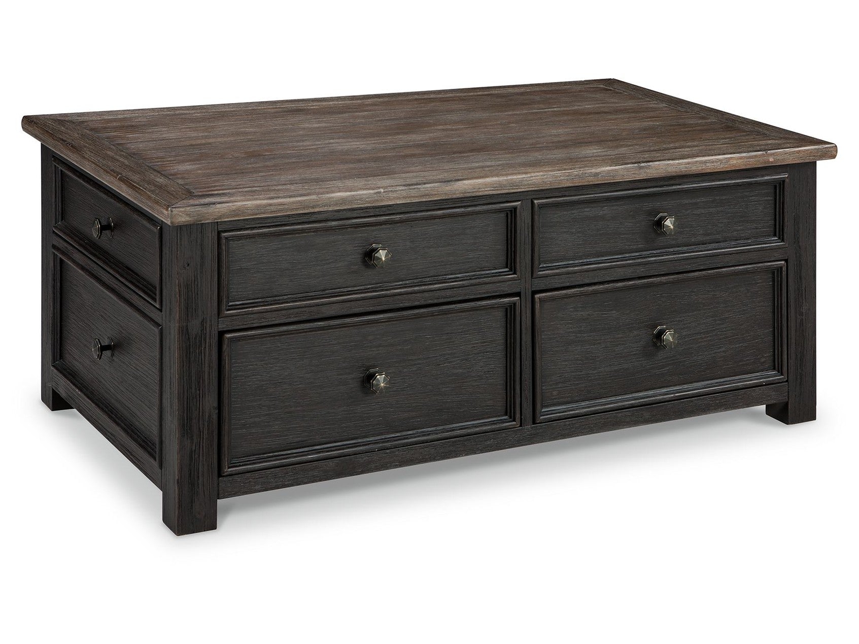 Tyler Creek - Lift Top Cocktail Table - Grayish Brown / Black